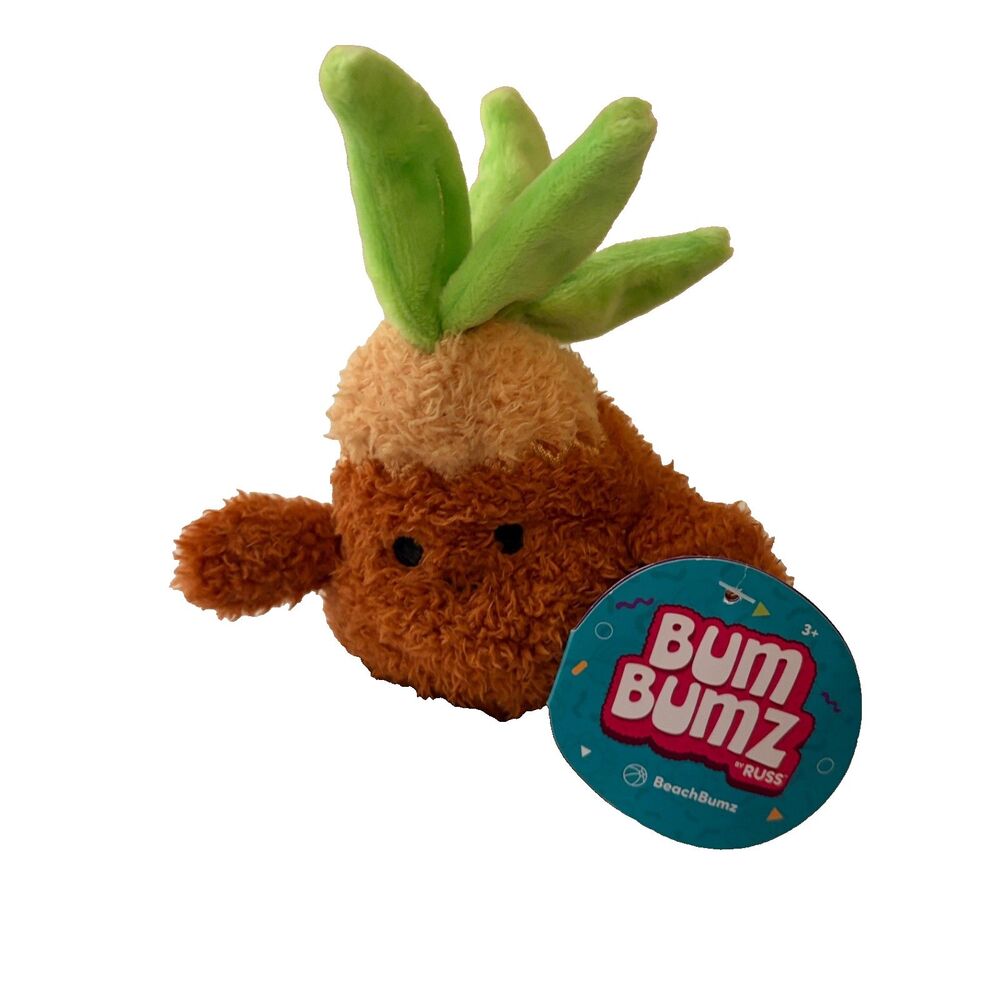 Bum Bumz Pedro the Palm Tree Bean Bag Plush Brown 4" NWT Russ